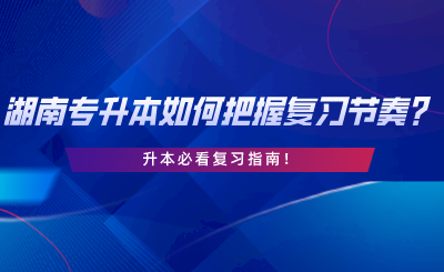 2024年湖南專升本如何把握復(fù)習(xí)節(jié)奏？升本必看復(fù)習(xí)指南.png