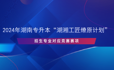 2024年湖南專升本“湖湘工匠燎原計劃”招生專業(yè)對應(yīng)競賽賽項.png