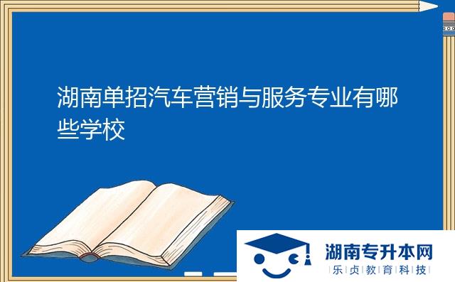 湖南單招汽車營銷與服務(wù)專業(yè)有哪些學(xué)校