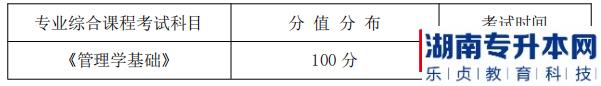 湖南信息學(xué)院專升本專業(yè)綜合課程考試科目、分值分布及考試時(shí)間