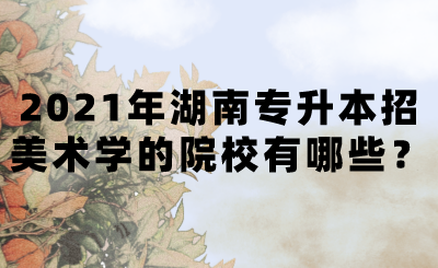 2021年湖南專升本招美術(shù)學(xué)的院校有哪些？(圖1)