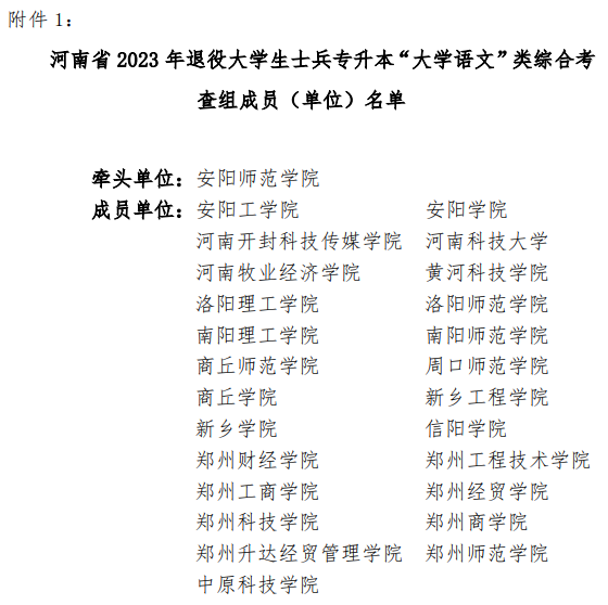 2023年河南省退役大學生士兵專升本“大學語文”類綜合考查工作方案(圖6)