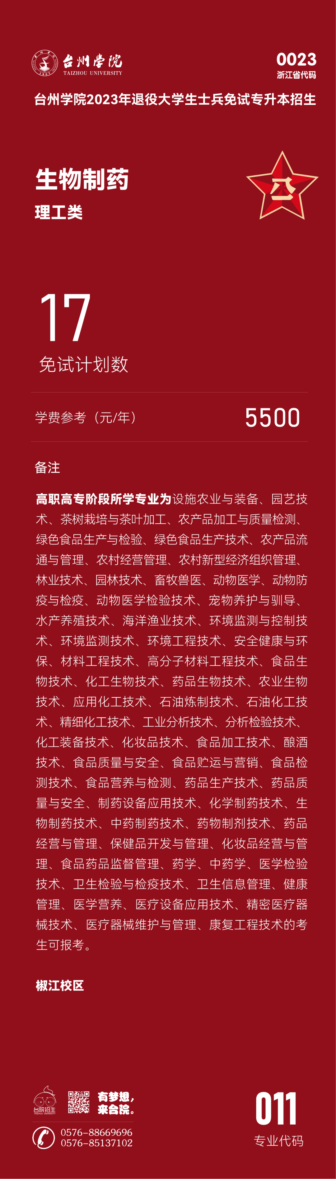 2023年臺(tái)州學(xué)院退役大學(xué)生士兵免試專升本招生簡(jiǎn)章(圖11)