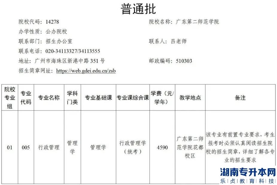 廣東第二師范學(xué)院2023年專(zhuān)升本招生專(zhuān)業(yè)(圖2)