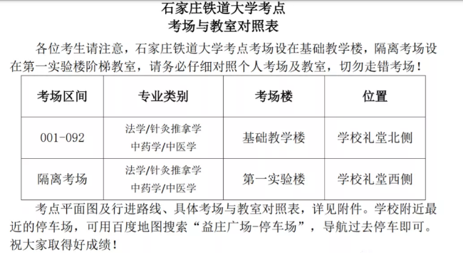 鐵道大學(xué)專接本考點考場分布